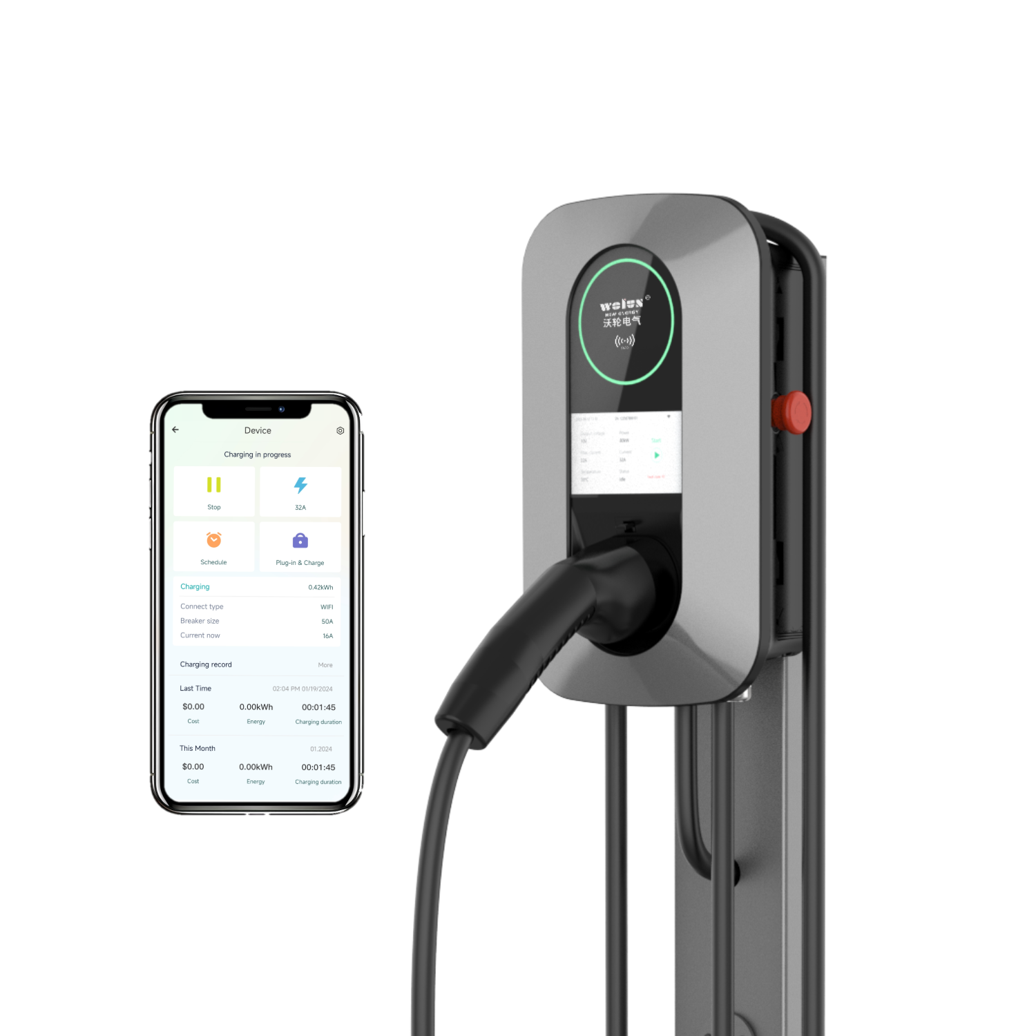 Ev Charger Wallbox - 22kW AC Oplaadpaal voor thuisgebruik EV