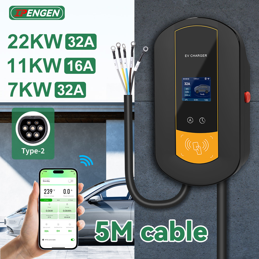 Ev Charger Wallbox - IPENGEN Type2 EV-laadstation 7KW / 11KW