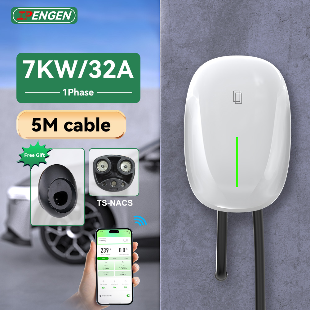 Ev Charger Wallbox - IPENGEN 7KW TS-NACS EV-laadstation Elektrische Voertuiglader