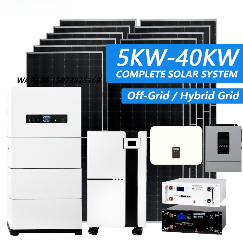 Solar Panel System 10Kw - Complete 20kW hybride off-grid zonne-energiesysteem kit