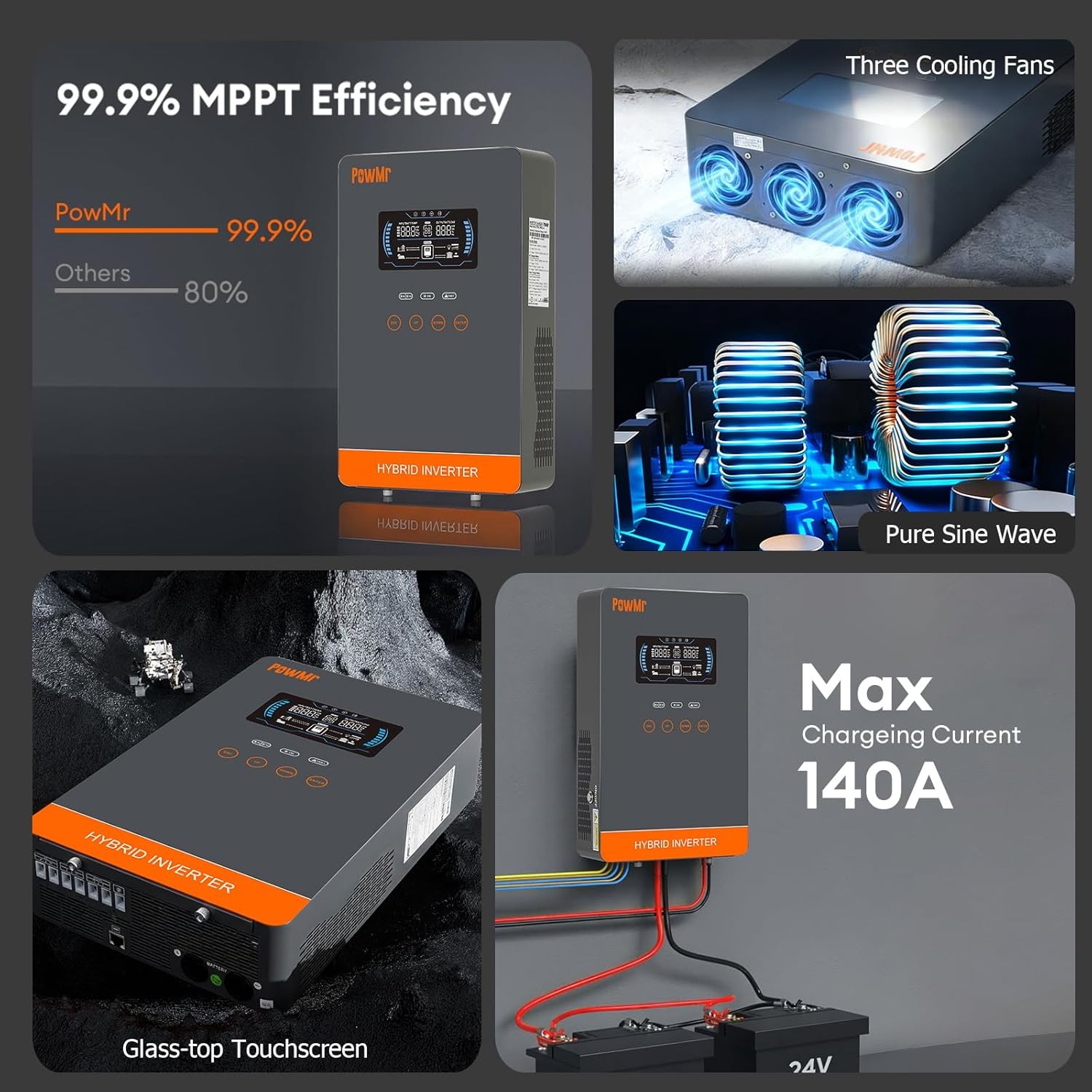 PowMr USA 4000W 24V Hybride So - Hybrid Solar Inverter recensie en prijs